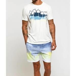 NEW SOL ANGELES citron palms crew tee in white